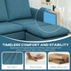 image 8 of HOMCOM 3 Seater Corner Sofa Couch Settee with Chaise Lounge, Blue 