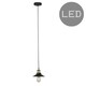 image 1 of ValueLights Colonial Matte Black Ceiling Light and E27 Pear LED 4W Warm White 2700K Bulb