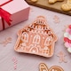 image 3 of Gingerbread House Shaped Christmas Paper Plates 21cm - Pack of 8
