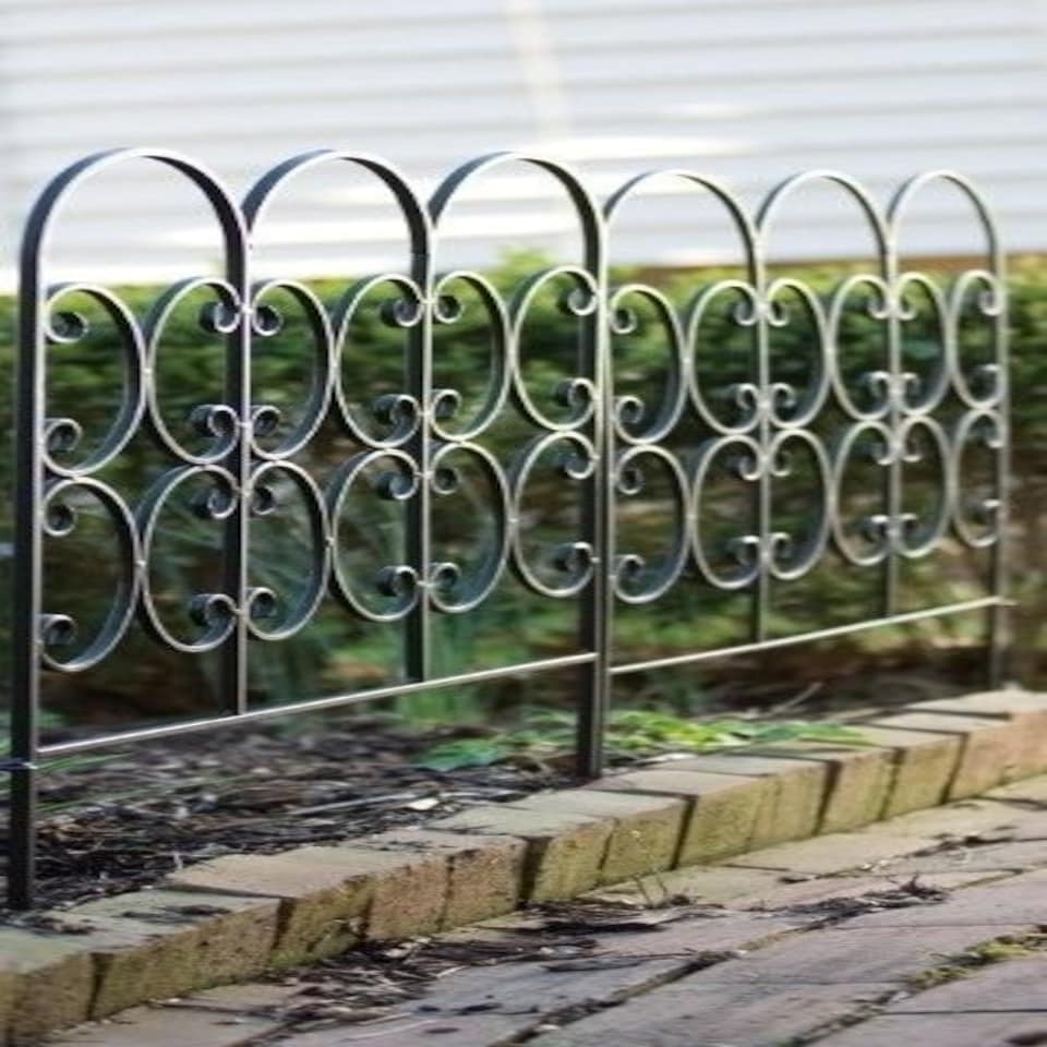 image 1 of Triple Arch Garden Edging in Black | Black | 1