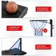 image 4 of Yaheetech 2.34-2.64M Height-Adjustable Basketball Hoop Black