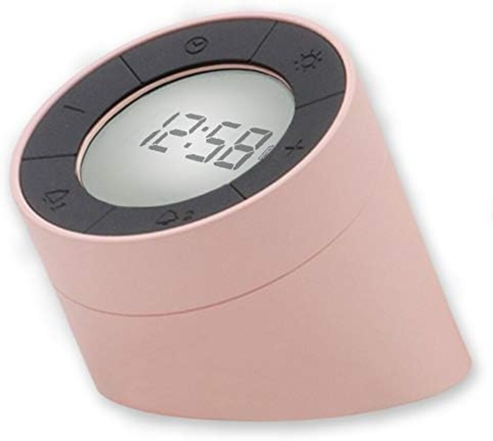 image 1 of Acctim Jowie Dual Digital Alarm Clock & Nightlight Superbrite Crescendo Alarm Touch Sensor | Pink | Pink
