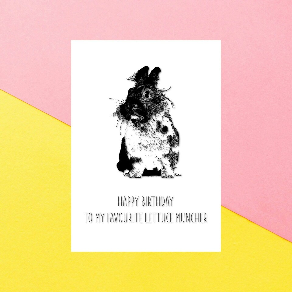 Happy Birthday To My Favourite Lettuce Muncher Greetings Card