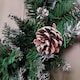 image 5 of 45cm Snow Tipped Green Wreath Christmas Decoration with 125 Tips, Pine Cones and Berries