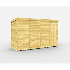 15 x 7 Feet Pent Shed - Single Door Without Windows - Wood - L214 x W454 x H201 cm Brown