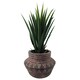 image 2 of 22cm x 34cm Aztec Inca Large Planter Brown