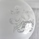 image 2 of ValueLights 3 Pack Decoratively Etched Pattern Frosted White Glass Replacement Shades