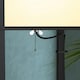 image 6 of HOMCOM Shelf Floor Lamp with Dual Light, for Living Room, Bedroom, Black