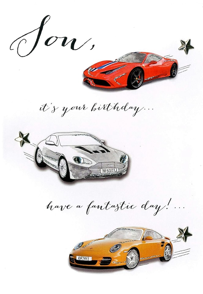 Son Happy Birthday Embellished Greeting Card Joie De Vivre Range Cards