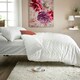 image 2 of Deluxe Tufted Microfibre Zigzag Duvet Cover Set White | White | Double