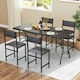 image 7 of COSTWAY 152 cm Portable Folding Picnic Table Dining Table Black