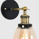 image 2 of ValueLights Sheridan Black Indoor Wall Lantern