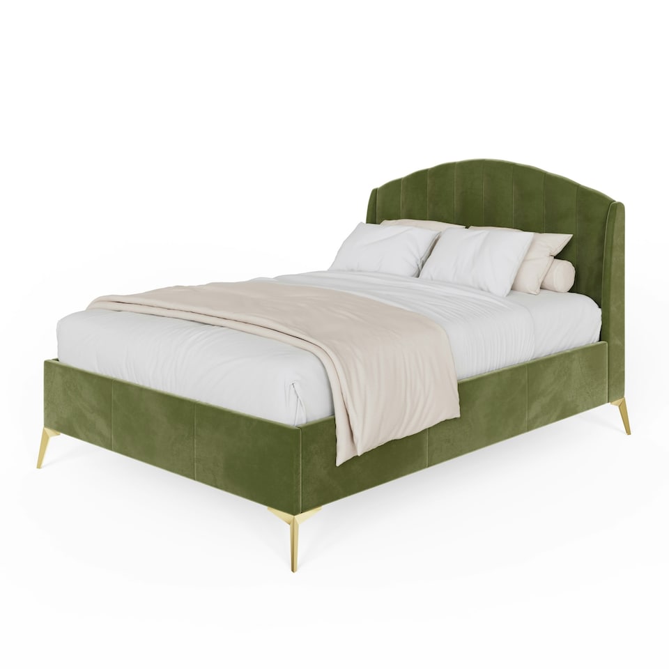 image 1 of GFW Pettine End Lift Ottoman Storage Bed 150cm King Size - Green