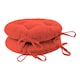 image 1 of Harbour Housewares Round Garden Chair Seat Cushions - Paprika - Pack of 2 | Red | Paprika