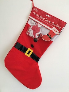 Personalised Xmas Santa Stocking with Self Adhesive Letters