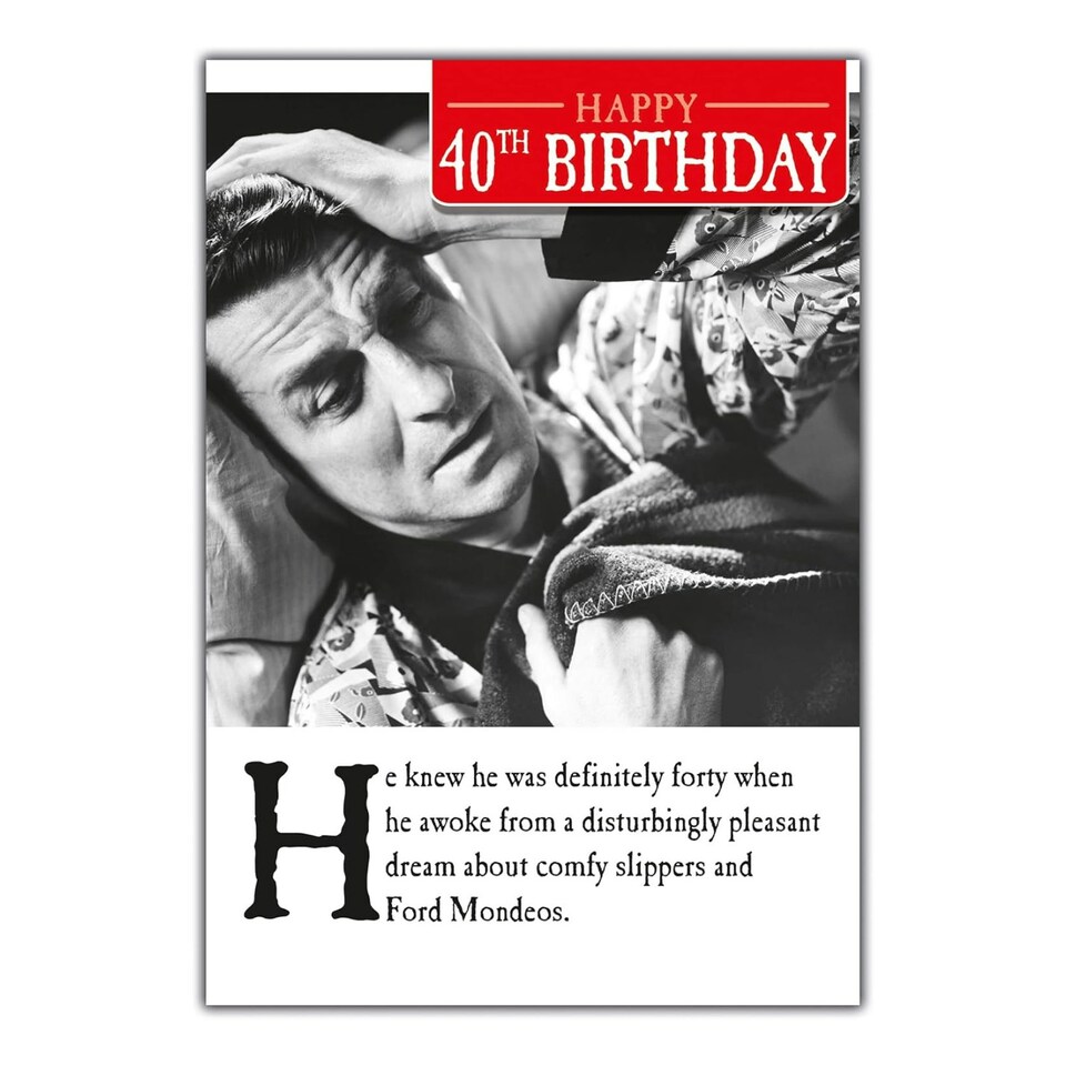 Emotional Rescue 40th Birthday Card For Him, Funny Age 40 Birthday Card for Men