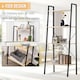 image 3 of HOMCOM Ladder Shelf, Bookshelf, 4-Tier Industrial Storage Rack for Living Room, Bedroom, Kitchen, Oak and Black