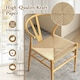 image 9 of COSTWAY Dining Chair Set of 2 Modern Weave Armchairs Yellow