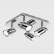 image 2 of ValueLights Benton Chrome IP44 Square Bathroom Ceiling Light | Chrome