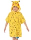image 1 of Pokemon Kids Towel Poncho | Yellow Bath Towel with 3D Ears For Boys & Girls | Pikachu All Over Print Swimwear Beach Graphic Changing Robe | Cosy Hooded Swim Accessory Merchandise Gift for Children