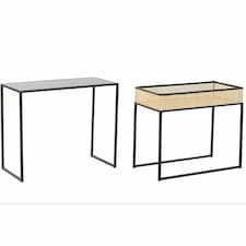 Centre Table DKD Home Decor Black Natural 60 x 30 x 50 cm N/A