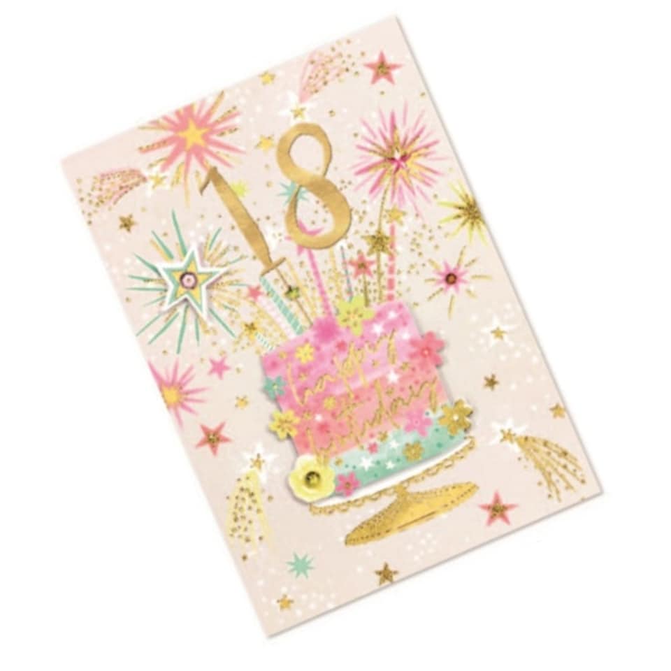 image 1 of Simon Elvin Isabel Garden 18th Birthday Card (Pack of 6) - Multicoloured - One Size