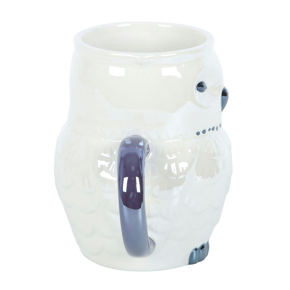 image 1 of Something Different Iridescent Owl Mug - White/Blue - One Size