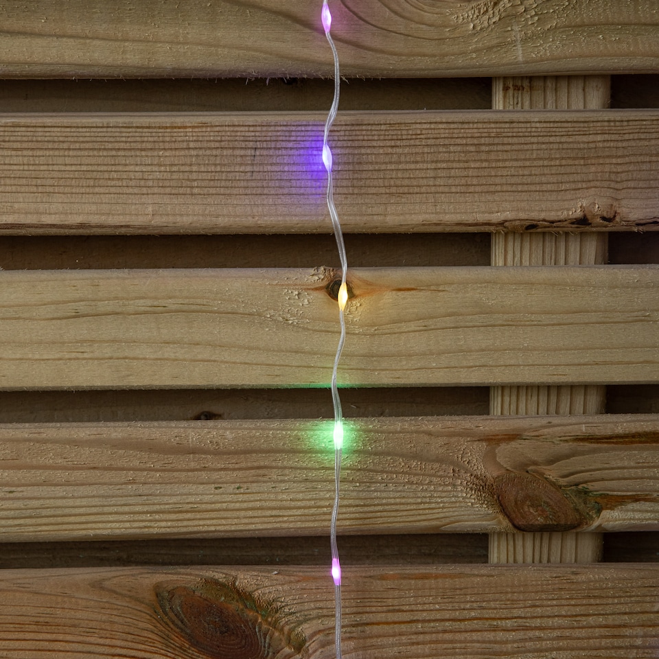 image 1 of 1.2m Multi Colour LED Star Curtain Lights Christmas Decorations