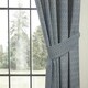 image 3 of Aztec Pencil Pleat Curtain Pair - Blue - 229cm x 137cm