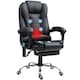 image 1 of Vinsetto Office Chair with 6 Point Massage and Back Heat, PU Desk Chair with Footrest Adjustable Height and Swivel Wheels, Back Reclining, Black