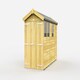 image 1 of 4 x 9 Feet Apex Shed - Double Door With Windows - Wood - L272 x W118 x H217 cm Brown