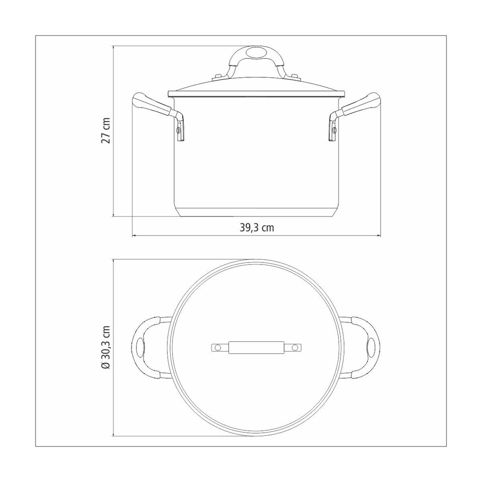 image 1 of Tramontina Stainless Steel Stock Pot 28cm (11.4l)
