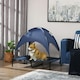 image 6 of PawHut 92cm Elevated Dog Bed Cooling Raised Pet Cot UV Protection Canopy Blue
