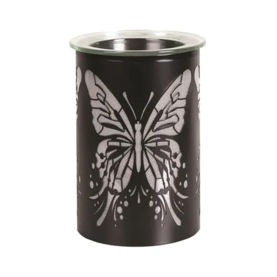 image 1 of Aroma Electric Plug In Wax Melter 12cm Black Colour Changing - Butterfly