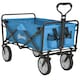 image 1 of Outsunny Folding Outdoor Storage Trolley Cart Bag Telescopic Handle Brakes Blue