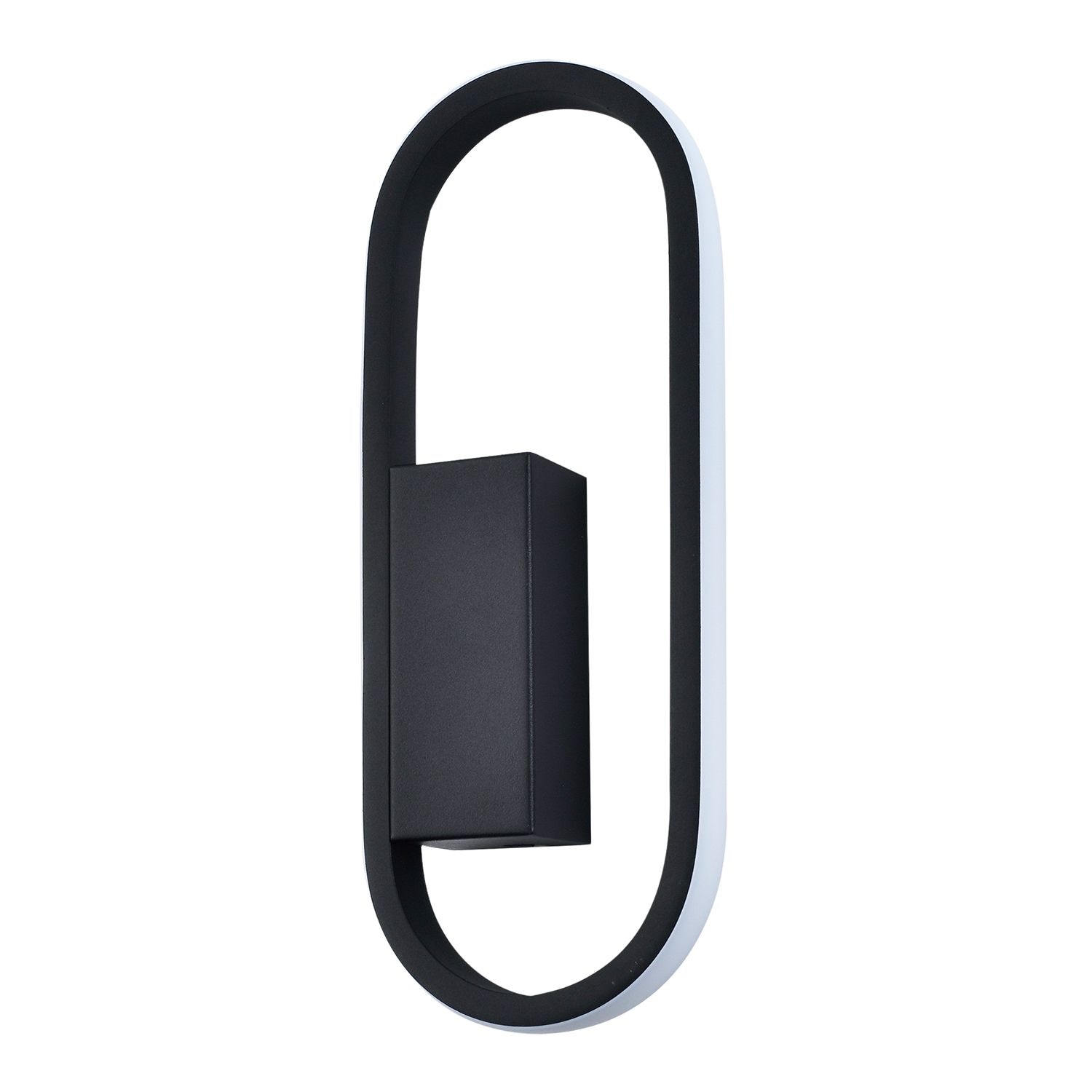 Happy Homewares Modern Feature Style LED Wall Lighting Fitting in Matte Black Metal