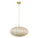 image 1 of Pleated Fabric Pendant - Ivory | White