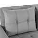image 6 of Hudson 2-Seater Sofa Bed Linen Fabric with Cup Holders (Light Grey)