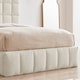 image 5 of 5ft King Size Ivory White,Ottoman Lift Up Storage Tall Headend Boucle Soft Fabric Upholstered Bed Frame