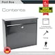 image 3 of Burg-Wachter Elegance Wall Mounted Galvanised Stell Lockable Weatherproof Ppost Box - 36x31x11cm N/A | Anthracite