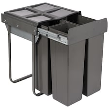 Austen & Co. 68L Built-In Hinged Cupboard Kitchen Bin - 3 Compartments