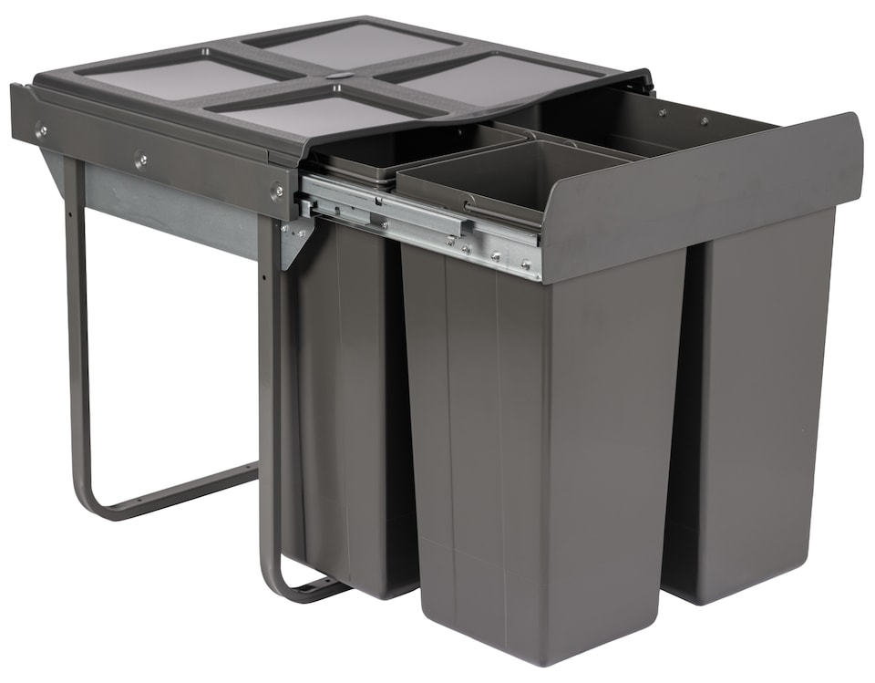 image 1 of Austen & Co. 68L Built-In Hinged Cupboard Kitchen Bin - 3 Compartments