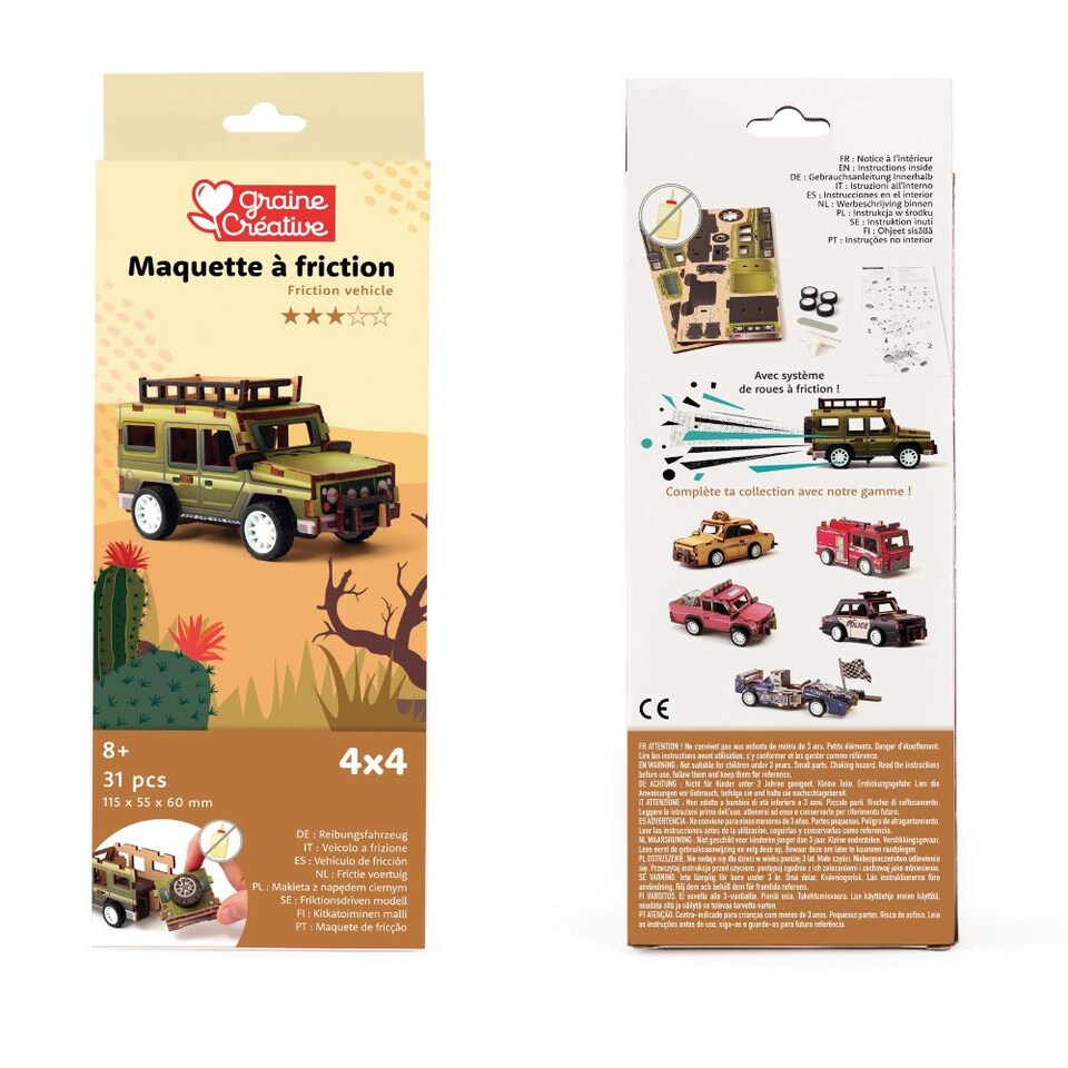 image 1 of Build Your Own Jeep Wooden 3D Model - actually drives!