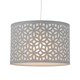 image 3 of First Choice Lighting Set of 2 Grey Laser Cut 30cm Pendant Lightshades Grey