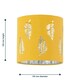 image 6 of First Choice Lighting Fern Ochre Cut Out 15.5cm Table Lamp Shade Yellow | Silver