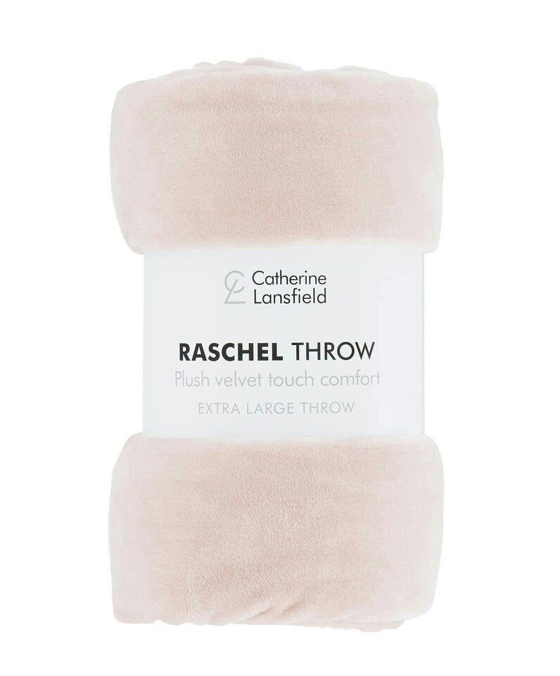image 1 of Catherine Lansfield Extra Large Raschel Velvet Touch Blanket Throw