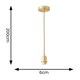 image 3 of ValueLights Shaw Brushed Gold Adjustable Single Pendant Ceiling Light Gold