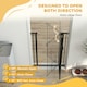 image 9 of PawHut Extra Tall Dog Gate with Cat Door Auto Close for Stairs 74-80 cm Wide