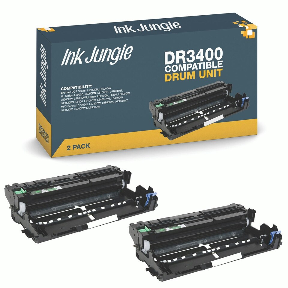 image 1 of 2x Compatible Brother DR3400 Drum Units N/A