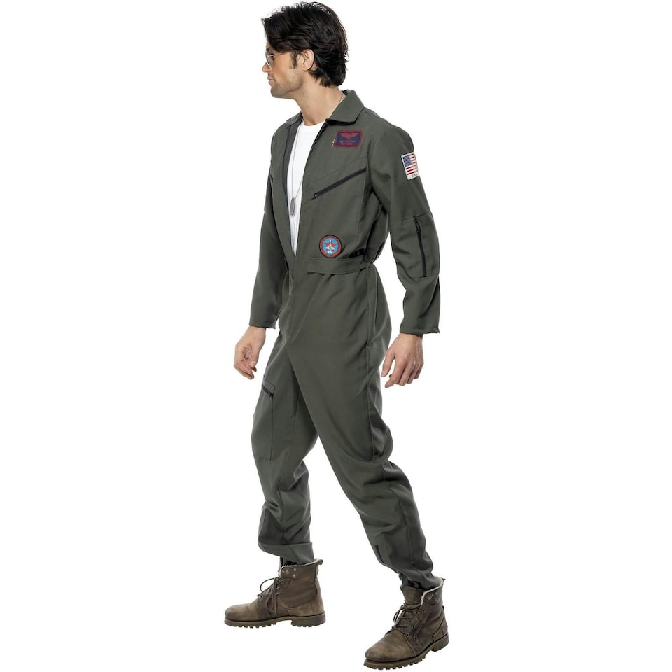 image 1 of Top Gun Mens Costume Set - Green - M M